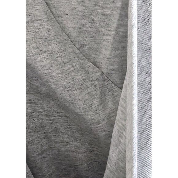 Sundance Raquel V Neck Long Sleeve Cotton Wrap Top Size Large Solid Gray - Picture 5 of 7